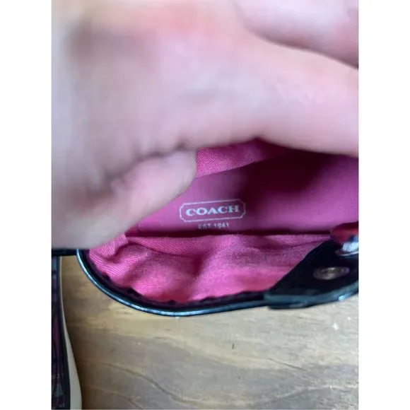 Coach Britney Women's Pink, Purple & Blue Monogram Hi Top Sneakers with Buckle A - Picture 11 of 12